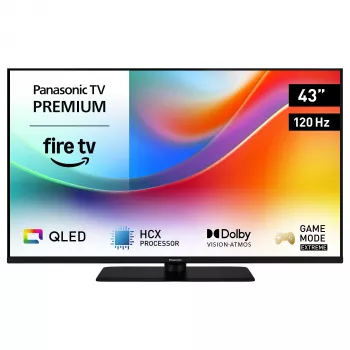 Panasonic TV-43W85B 43 cale 4K QLED Smart TV z Fire TV, 120Hz, HDR10+, Dolby Atmos, Dolby Vision, Alexa wbudowana