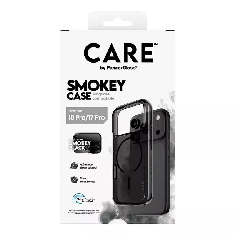 PanzerGlass CARE Smokey Case z czarnym MagSafe dla iPhone 17 Pro