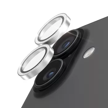 PanzerGlass Hoops Glitter Silver Camera Lens Protector do iPhone 17 / iPhone 16 / 16 Plus
