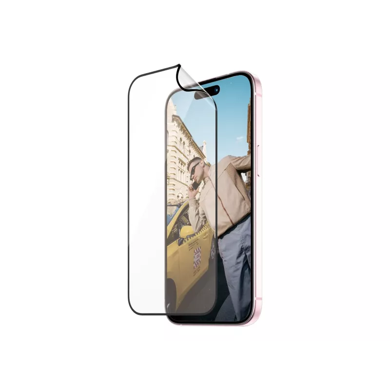 PanzerGlass MATRIX szkło ochronne z D3O do iPhone 15 | Ultra-Wide Fit z AlignerKit