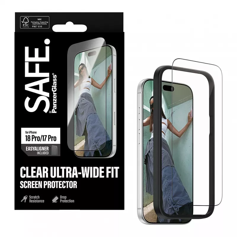 PanzerGlass SAFE. Szkło ochronne na ekran do iPhone 18 Pro / 17 Pro