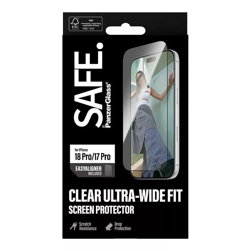 PanzerGlass SAFE. Szkło ochronne na ekran do iPhone 18 Pro / 17 Pro