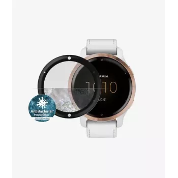 PanzerGlass Szkło ochronne do Garmin Venu 2s/Vivoactive 4s - czarne, hartowane szkło 9H