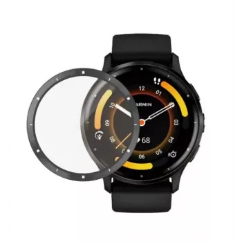PanzerGlass Szkło ochronne do Garmin Venu 3 - Czarna ramka, hartowane szkło, twardość 9H, antybakteryjne, oleofobowe, pełne pokrycie