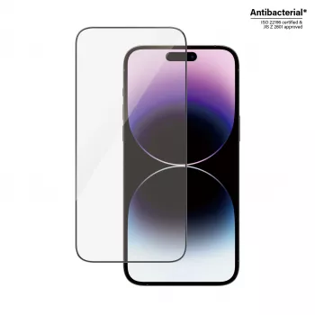 PanzerGlass Ultra-Wide Fit Szkło Ochronne do Apple iPhone 14 Pro Max (6,7 cala) – hartowane szkło, antybakteryjne, 9H, z aplikatorem Easy Aligner