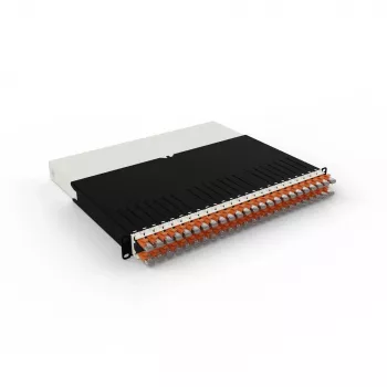 PATCHBOX 8RU STP CAT6A 8-portowy ekranowany panel krosowy (pomarańczowy)