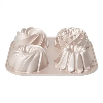 Patisse PAT-04520 Zestaw 6 mini form do babki z węglowej stali z powłoką nieprzywierającą, 7 cm, czarny