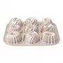 Patisse PAT-04521 Zestaw 6 mini form do ciasta Bundt z węglowej stali z powłoką nieprzywierającą, czarny
