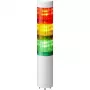 PATLITE LR4-302WJNW-RYG Wieża sygnalizacyjna LED 3-poziomowa Czerwona/Żółta/Zielona 24V DC Przewód wstępnie okablowany Biała