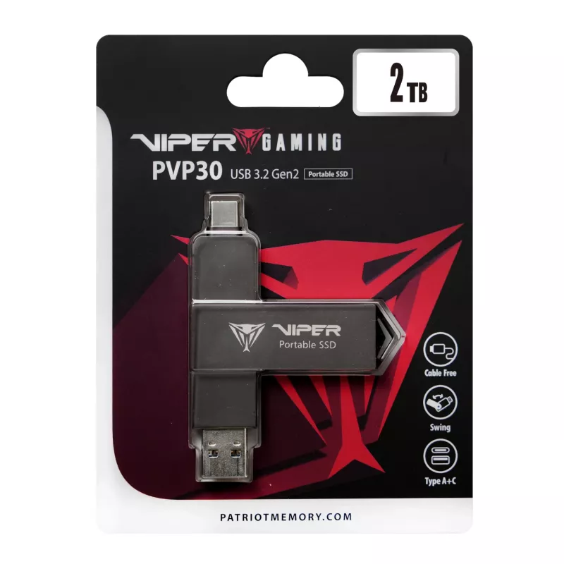 Patriot PVP30 2TB Duo Kompaktowy zewnętrzny przenośny dysk SSD