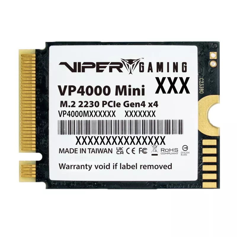 Patriot Viper VP4000 Mini 500GB M.2 2230 PCIe Gen4x4 NVMe SSD