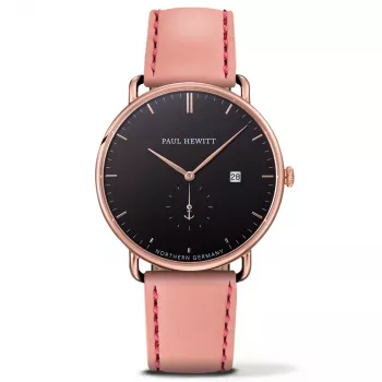PAUL HEWITT Grand Atlantic Line Zegarek Męski PHTGARB24M 42mm Czarna Tarcza Skórzany Pasek