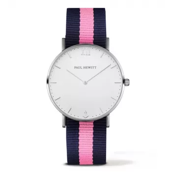 PAUL HEWITT Sailor Line Unisex Quartz Watch 39mm Rose Gold Stainless Steel Case White Dial Nude Leather Strap PHSASSTWNLP20