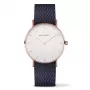 Paul Hewitt Sailor Line Unisex Zegarek Kwarcowy 39mm Różowe Złoto Stal Nierdzewna Koperta Biała Tarcza Szary Skórzany Pasek PH-SA-RSTW17S