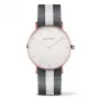 Paul Hewitt Sarstain Line Unisex Watch 39mm Rose Gold IP Plated Stainless Steel Case White Dial Grey Leather Strap Quartz Miyota GL20