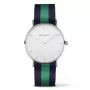 PAUL HEWITT Unisex Sailor Line Quartz Watch 39mm Rose Gold Stainless Steel Case White Dial Green Perlon Strap PHSASSTWNG20S