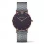 PAUL HEWITT Unisex Sailor Line Zegarek Kwarcowy 39mm Różowe Złoto Stal Nierdzewna Siatka Czarna Tarcza PH-SA-RSTB18S