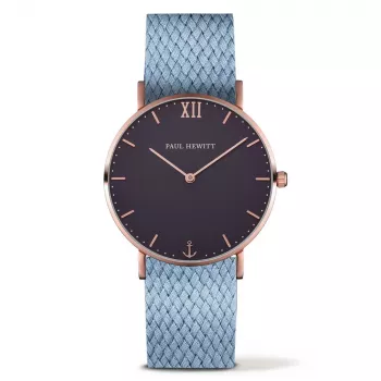 Paul Hewitt Unisex Watch PH-SA-RSTB26S 39mm Rose Gold Stainless Steel Blue Perlon