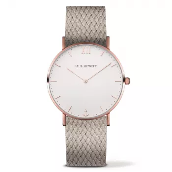 PAUL HEWITT Zegarek Unisex PH-SA-RSTW25M 39mm Różowe Złoto Stal Nierdzewna Siatka