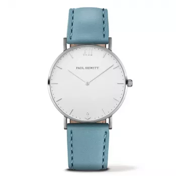 PAUL HEWITT Zegarek Unisex PH-SA-SSTW23M 39mm Stal nierdzewna Mesh Srebrny/Biały