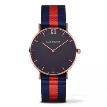 PAUL HEWITT Zegarek Unisex PHSARSTBNR20S 39mm Czarna Stal Nierdzewna Siatka