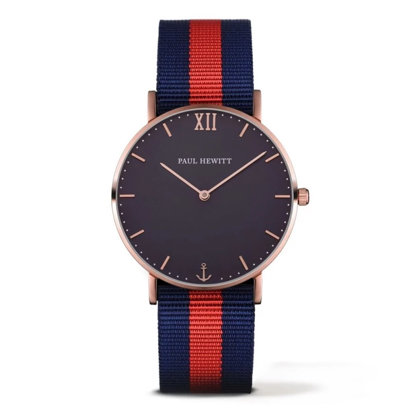 PAUL HEWITT Zegarek Unisex PHSARSTBNR20S 39mm Czarna Stal Nierdzewna Siatka
