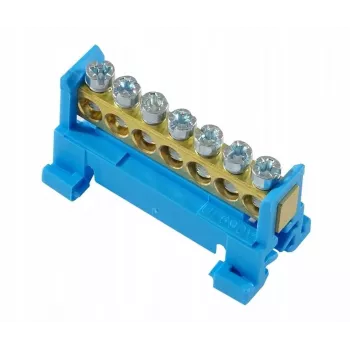 PAWBOL E.4023 Listwa zaciskowa niskoprofilowa 7-biegunowa niebieska 4mm² 24A 450V