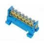 PAWBOL E.4023 Listwa zaciskowa niskoprofilowa 7-biegunowa niebieska 4mm² 24A 450V