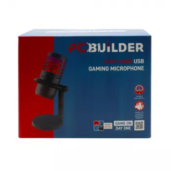 PCBuilder CAST CORE USB Gaming Microphone - Pojemnościowy, Kardiokierunkowy, RGB, USB-C
