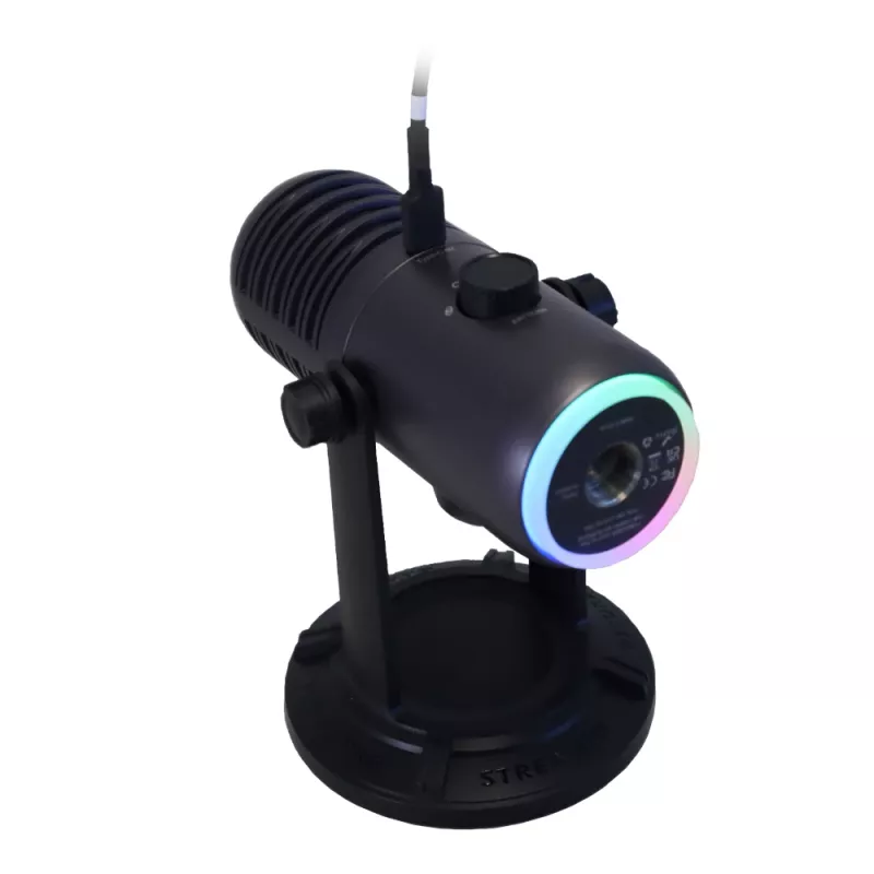 PCBuilder CAST ULTRA USB Gamingowy Mikrofon - Pojemnościowy, Kardiokierunkowy, RGB, Monitorowanie Zero-Latency