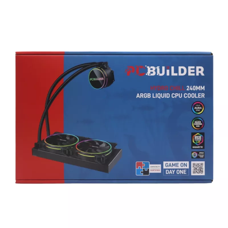 PCBuilder Hydro Chill 240MM AIO Chłodzenie cieczą CPU ARGB
