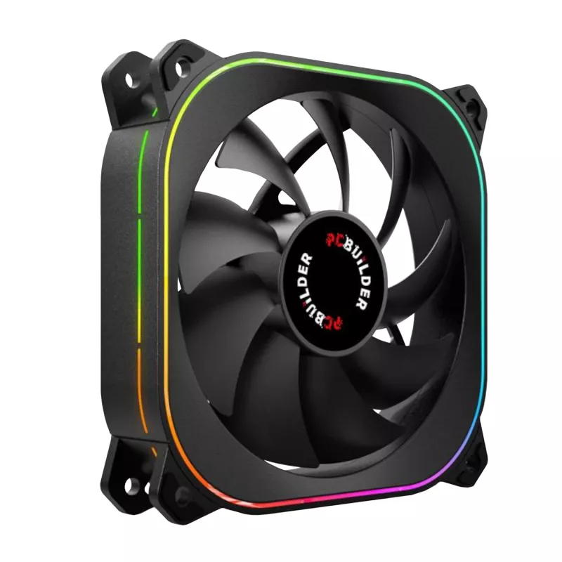 PCBuilder TORNADO CHILL ARGB 120mm zestaw wentylatorów - 3 szt., Addressable RGB, PWM, łożysko hydrauliczne, 65 CFM, hub 6-portowy
