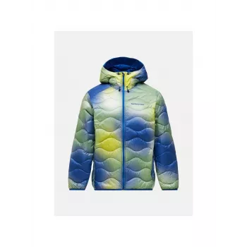 PEAK PERFORMANCE Męska kurtka puchowa z kapturem Helium AOP - Multicolor (S)