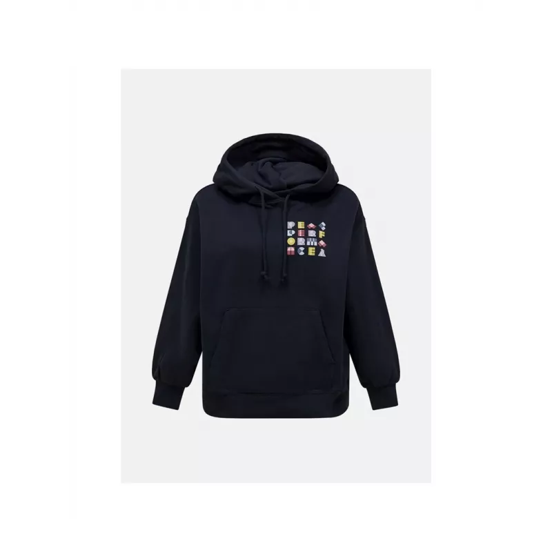 PEAK PERFORMANCE W Terry Graphic Hood Bluza damska Czarny - M