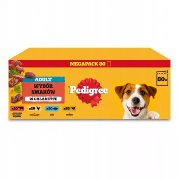 Pedigree Selection of Flavours with Vegetables in Jelly Mokra Karma dla Psów 80x100g