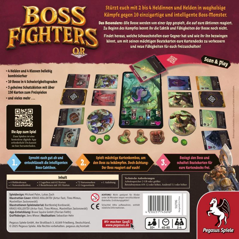 Pegasus Spiele Boss Fighters QR Kooperacyjna Gra Karciana (51270G)