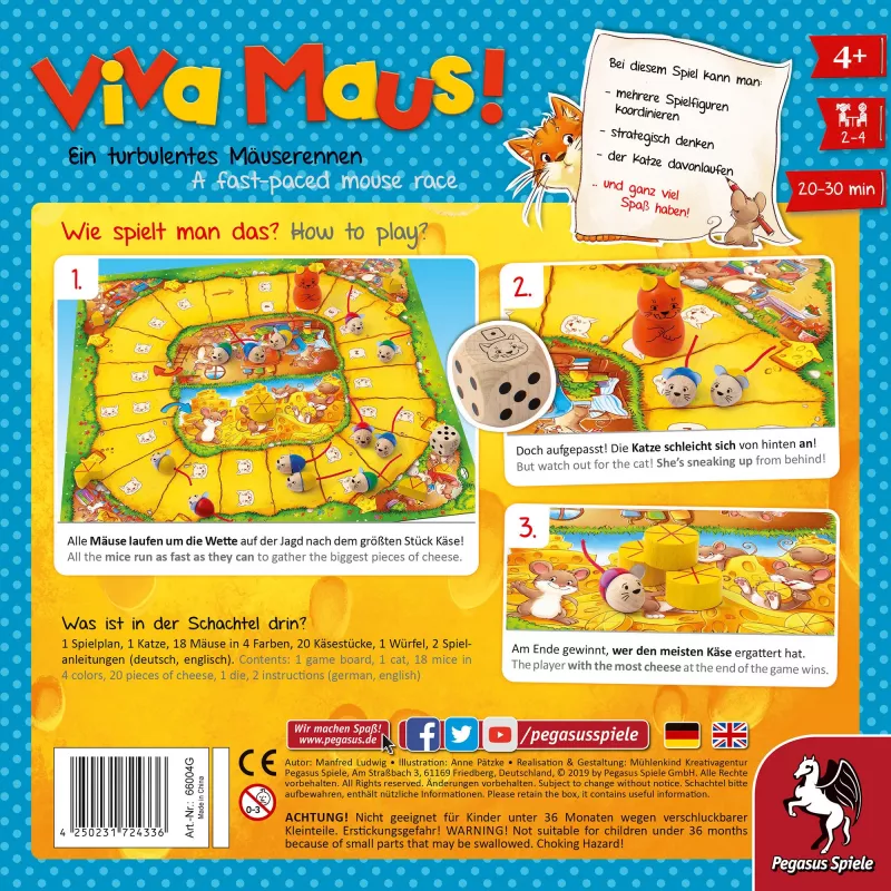 Pegasus Spiele Viva Maus! Card Game