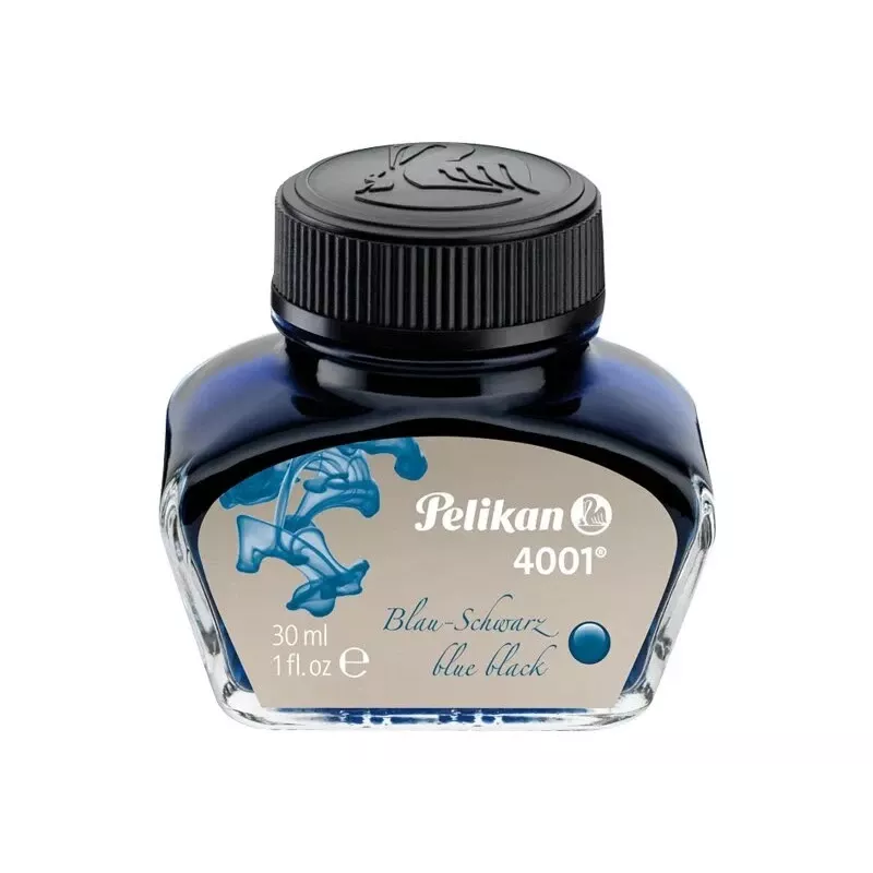 Atrament do pióra Pelikan 4001, niebiesko-czarny, 30 ml szklana butelka 301028