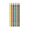 Pelikan 700610 Zestaw kredek kolorowych, 6 sztuk (czarny, brązowy, zielony, czerwony, fioletowy, żółty)