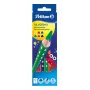 Pelikan 700610 Zestaw kredek kolorowych, 6 sztuk (czarny, brązowy, zielony, czerwony, fioletowy, żółty)