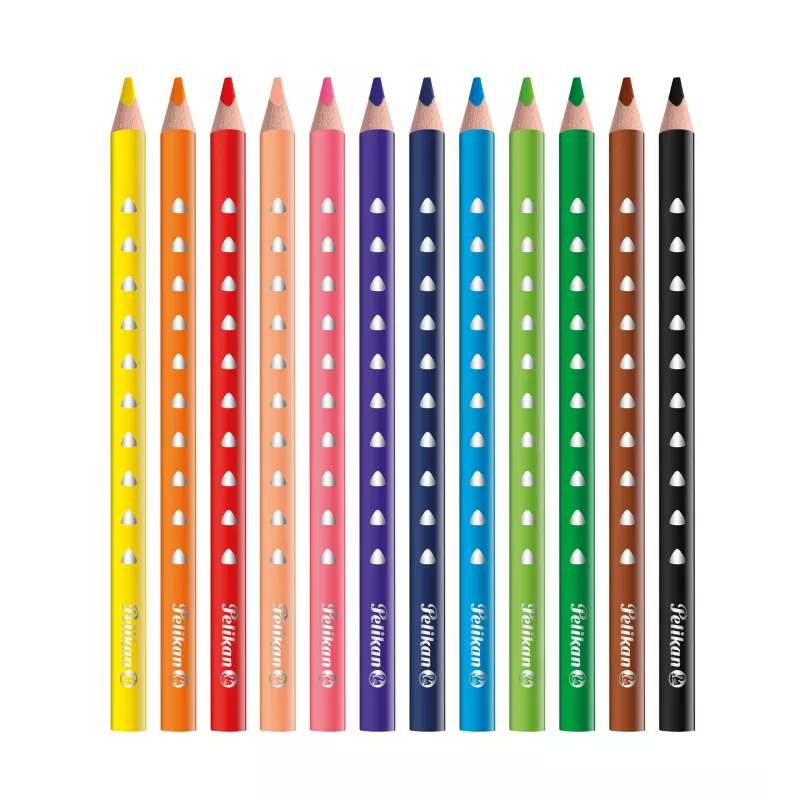 Pelikan 700627 Kredki ołówkowe - zestaw 12 różnych kolorów