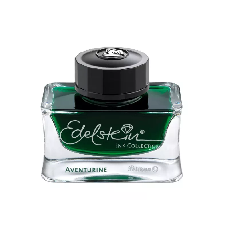 Pelikan Edelstein Ink Aventurine – Zielony atrament do pióra wiecznego, 50 ml szklana butelka 339366