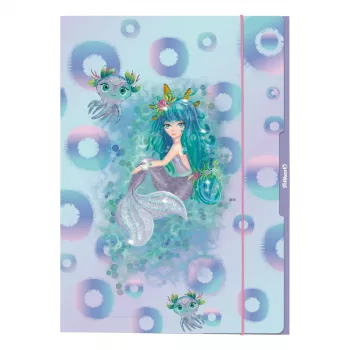 Teczka do rysunków Pelikan Mermaid DIN A3, wytrzymały karton z efektem brokatu, 1 sztuka 300004008