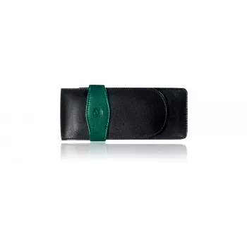 Etui na pióro Pelikan TG32 ze skóry naturalnej czarno-zielone 924092
