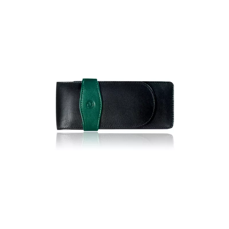 Etui na pióro Pelikan TG32 ze skóry naturalnej czarno-zielone 924092