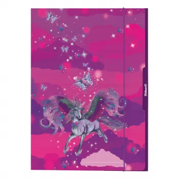 Pelikan Unicorn Drawing Folder DIN A3, Sturdy Cardboard with Glitter Effect, 1 Piece