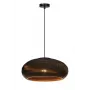 Lampa wisząca papierowa E27 brązowo/czarna
