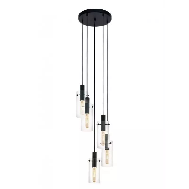 Lampa wisząca Montefino 97368 5x60W E27 Chrom/Biały