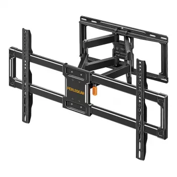 Perlegear PGLF12-EU Full Motion TV Wall Mount for 42-82 inch TVs, 60 kg Capacity, Black