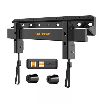 PERLEGEAR PGMT7 Uchwyt TV Full Motion do telewizorów 24-55 cali, dwuramienny uchwyt ścienny z regulacją, maks. obciążenie 45 kg, VESA 75x75 do 400x400 mm, czarny